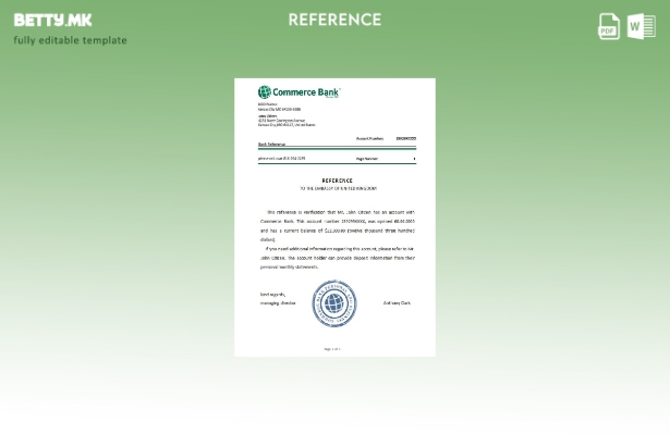 Референтен шаблон за трговска банка на САД во модерен стил